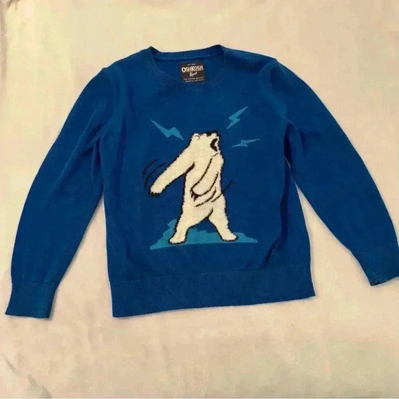OshKosh B’gosh Polar Bear Sweater Size 8 Youth - Picture 4 of 7